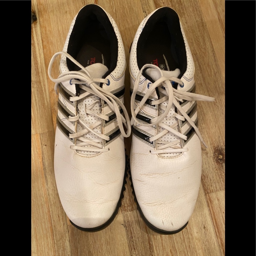 Adidas men golf shoes 10 leather spenco inserts